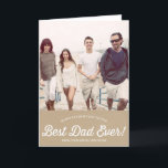 Beste pap script | Kaart kartonnen Vaderdag<br><div class="desc">Landelijke rustige vaderdag fotokaart met retro kalligrafie op een faux kraft papieren achtergrond. Andere kleuren en soortgelijke objecten kunnen in mijn winkel worden gevonden.</div>