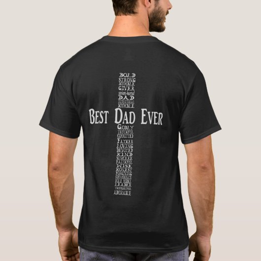 Beste pap-shirt, Christelijke pap-cadeau T-shirt (Achterkant)