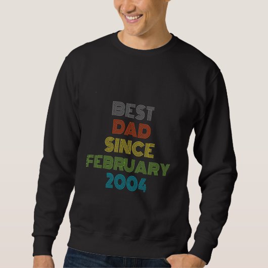 Beste pap sinds februari 2004 Cool Cadeau Trui (Voorkant)