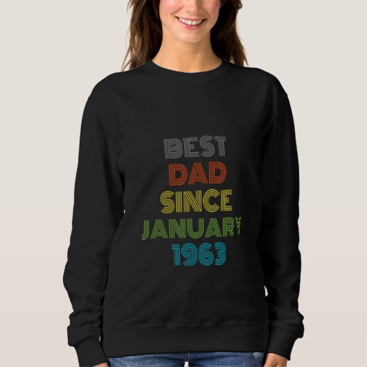 Beste pap sinds januari 1963 Cool Cadeau Trui (Voorkant)