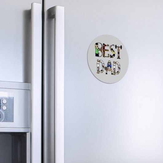 Beste Pap Sports Fun Text Magneet