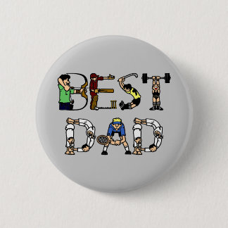 Beste Pap Sports Fun Text Ronde Button 5,7 Cm