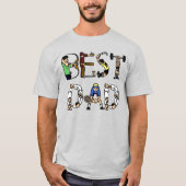 Beste Pap Sports Fun Text T-shirt (Voorkant)