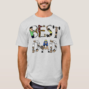 Beste Pap Sports Fun Text T-shirt