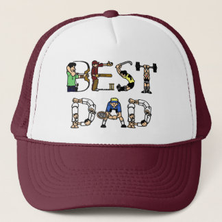 Beste Pap Sports Fun Text Trucker Pet