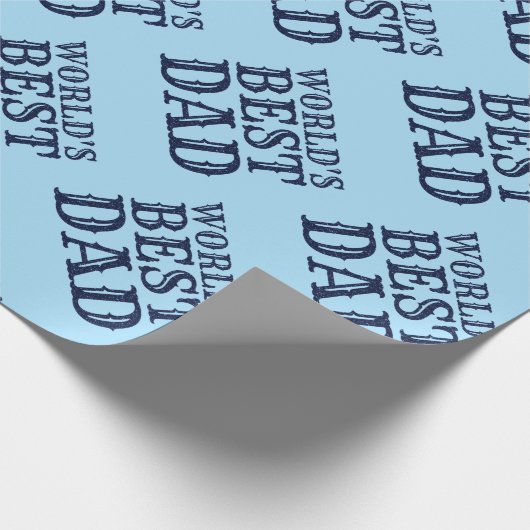 Beste pap Vaderdag Glitter van Blue World Cadeaupapier (Hoek)