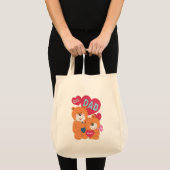 Beste Pap Vaderdag Vader Dochter Beer Cartoon Tote Bag (Voorkant (product))