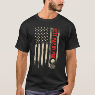 beste pap van de Amerikaanse vlag Golf Golfer T-shirt