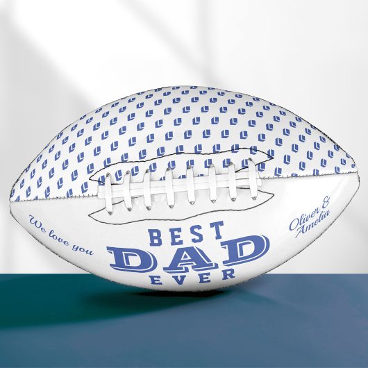Beste pap van de blauwe typografie Pattern Vader D American Football