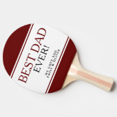 Beste pap van de moderne Rode Zwarte Vader Dag Tafeltennisbatje (Zijkant)