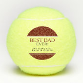 Beste pap van de moderne Rode Zwarte Vader Dag Tennisballen (Voorkant)