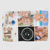 Beste pap van Par | Foto Collage Vaderdag Golf Golfhanddoek (Horizontaal)