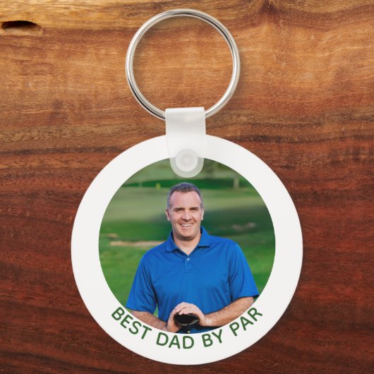 Beste pap van par golf foto sleutelhanger (Achterkant)