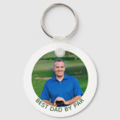 Beste pap van par golf foto sleutelhanger (Achterkant)