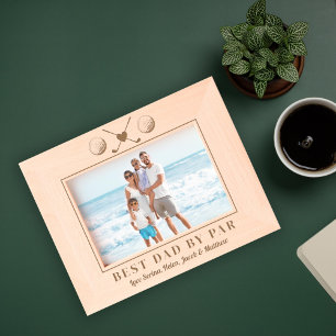 Beste pap van Par Golf Gegraveerde Lijstjes