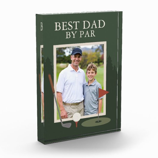 Beste Pap van Par Golf Gift voor Pap Fotoblokken (Links)
