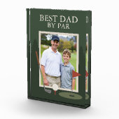Beste Pap van Par Golf Gift voor Pap Fotoblokken (Rechts)