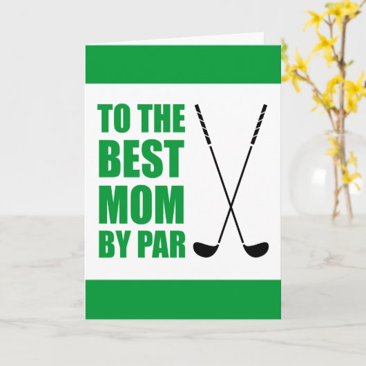 Beste pap van Par Golf Moederdag Kaart (Gele Bloem)