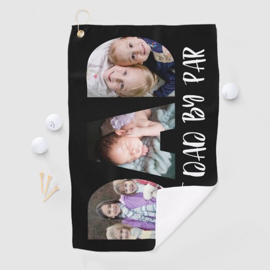 Beste pap van par | Vaderdag Foto Golfhanddoek (Insitu)