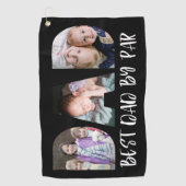 Beste pap van par | Vaderdag Foto Golfhanddoek (Voorkant)