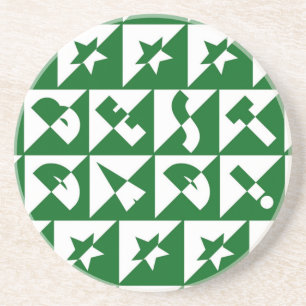 Beste pap Wild Text in Green Onderzetter