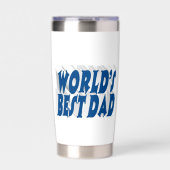 Beste pap zee blauwe 3d tekst geïsoleerde drinkbeker (Voorkant)