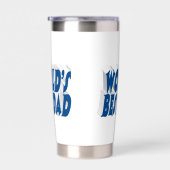 Beste pap zee blauwe 3d tekst geïsoleerde drinkbeker (Rechts)