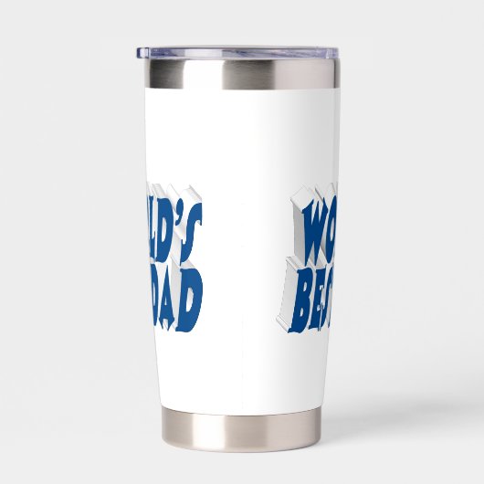 Beste pap zee blauwe 3d tekst geïsoleerde drinkbeker (Rechts)