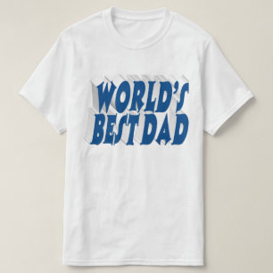 Beste pap zee blauwe 3d tekst t-shirt