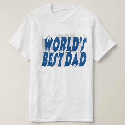 Beste pap zee blauwe 3d tekst t-shirt (Design voorkant)