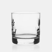 Beste pap zwarte tekst Vaderdag Whisky Glas (Rechts)