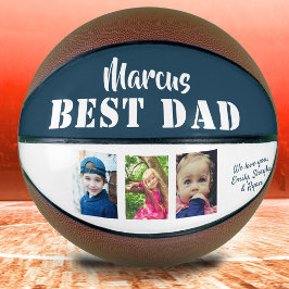 Beste Papa 3 Foto Collage Vaderdag Basketbal