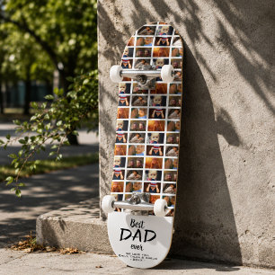Beste Papa 6 Foto Collage Familie Foto Patroon Persoonlijk Skateboard