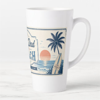 Beste papa aan het strand Vaderdag Latte mok