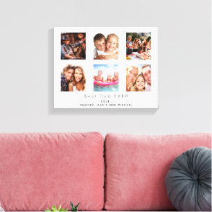 Beste papa aangepaste foto familie collage vader canvas afdruk
