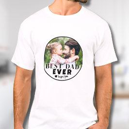 Beste papa aangepaste foto vader t-shirt