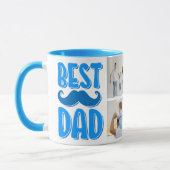 Beste papa aangepaste foto vaderdag cadeau voor pa mok (Links)