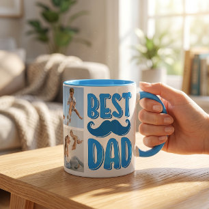 Beste papa aangepaste foto vaderdag cadeau voor pa mok