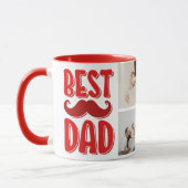 Beste papa aangepaste foto vaderdag cadeau voor va mok (Links)