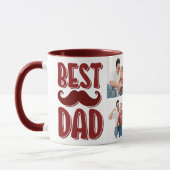Beste papa aangepaste foto vaderdag cadeau voor va mok (Links)