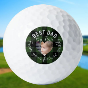 Beste papa aangepaste kinderfoto groene buffelplai golfballen