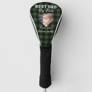 Beste papa aangepaste kinderfoto groene buffelplai golfheadcover