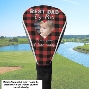 Beste papa aangepaste kinderfoto rode Buffalo geru Golfheadcover