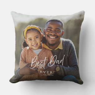 Beste Papa Aangepaste Twee-Foto-herinnering Kussen