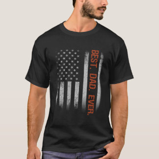 Beste Papa Aller Tijden Amerikaanse Vlag Vaderdag T-shirt