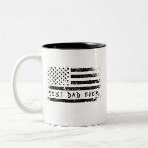 Beste Papa Aller Tijden Amerikaanse Vlag Vaderdag  Tweekleurige Koffiemok