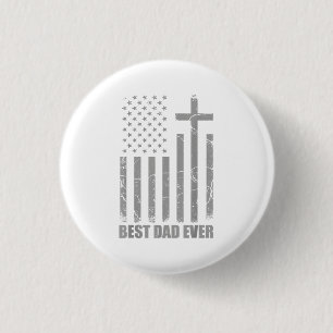 Beste Papa Aller Tijden Christelijke Patriotische Ronde Button 3,2 Cm