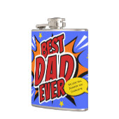 Beste Papa Aller Tijden Comic Superheld Vaderdag Heupfles (Links)
