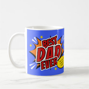 Beste Papa Aller Tijden Comic Superheld Vaderdag Koffiemok