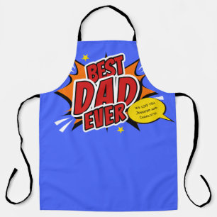 Beste Papa Aller Tijden Comic Superheld Vaderdag Schort